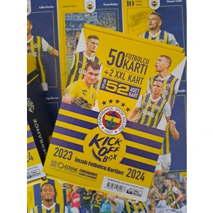 Fb (Fenerbahçe) 2023-2024 Imzalı Sezon Taraftar Futbolcu Oyuncu Kartları Kıck Off Box  (52 Adet Kart)