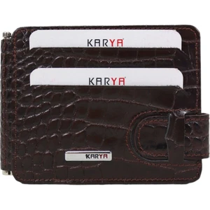 Karya Deri Hakiki Deri Para Maşalı  Kartlık Cüzdan 004400