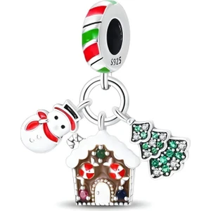 Corney Design Kardan Adam Yılbaşı Gümüş Charm 925 Ayar