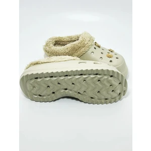 Nişantaşı Shoes Kadın Taşlı Crocs Tarzı Kışlık Terlik