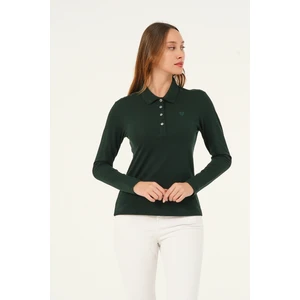 Mswkadın Regular Fit Nefti Uzun Kollu Polo