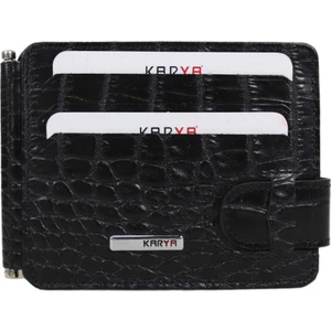 Karya Deri Hakiki Deri Para Maşalı  Kartlık Cüzdan 004400