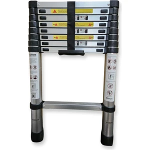 260 cm. - 9 Basamaklı Teleskobik / Teleskopik Alüminyum Merdiven