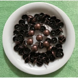 Kabara Raptiye Koltuk Çivisi Antik Bronz Düz Çapı 11MM 50ADET