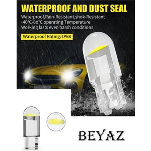 Yeni Nesil T10 LED Dipsiz W5W Beyaz Park Tavan Plaka Ampülü