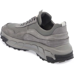 Gri Hakiki Deri Erkek Sneaker - E23S1AY56387-B43