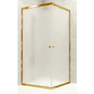 Duşakabin Kare Altın Profil Buzlu Cam
