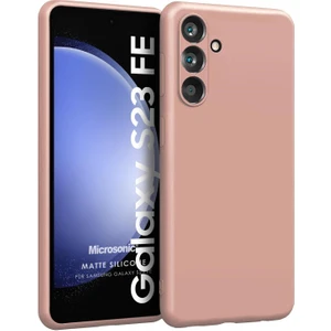 Matte Silicone Samsung Galaxy S23 Fe Kılıf Rose Gold