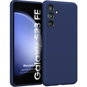 Matte Silicone Samsung Galaxy S23 Fe Kılıf Lacivert