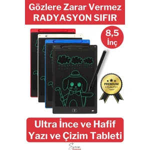 Dijital Çocuk Yazı Çizim Tableti LCD 8.5 Inc Ekranlı ve Bilgisayar Kalemli Eğitici Çocuk Çizim Tableti