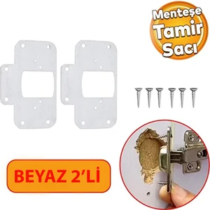 Dolap Tas Menteşe Tamir Saçı Beyaz 2 Adet Vidaları Dahil