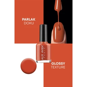 Alix Avien Turuncu Oje 45 - Yüksek Pigmentli Uzun Süreli Kalıcılık Hızlı Kuruma - Nail Lacquer 45