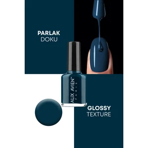 Alix Avien Petrol Mavisi Oje 26 - Yüksek Pigmentli Uzun Süreli Kalıcılık Hızlı Kuruma - Nail Lacquer 26