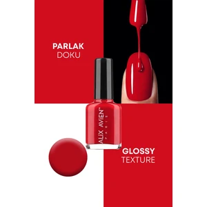 Alix Avien Kan Kırmızı Oje 15  - Yüksek Pigmentli Uzun Süreli Kalıcılık Hızlı Kuruma - Nail Lacquer 15