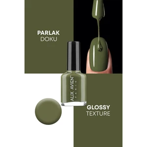 Alix Avien Yeşil Oje 109 - Yüksek Pigmentli Uzun Süreli Kalıcılık Hızlı Kuruma - Nail Lacquer 109