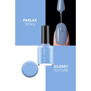 Alix Avien Açık Mavi 63 - Yüksek Pigmentli Uzun Süreli Kalıcılık Hızlı Kuruma - Nail Lacquer 63