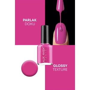 Alix Avien Şeker Pembe 61 - Yüksek Pigmentli Uzun Süreli Kalıcılık Hızlı Kuruma - Nail Lacquer 61