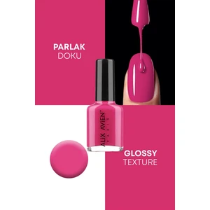 Alix Avien Fuşya Oje 102 - Yüksek Pigmentli Uzun Süreli Kalıcılık Hızlı Kuruma - Nail Lacquer 102