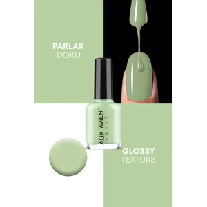 Alix Avien Mint Yeşil Oje 67 - Yüksek Pigmentli Uzun Süreli Kalıcılık Hızlı Kuruma - Nail Lacquer 67
