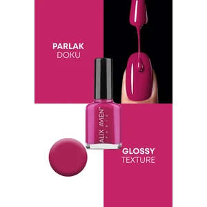 Alix Avien Fuşya Oje 18  - Yüksek Pigmentli Uzun Süreli Kalıcılık Hızlı Kuruma - Nail Lacquer 18