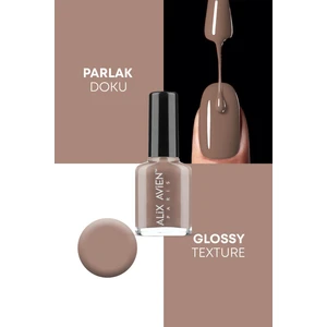 Alix Avien Nude Kahve Oje 89 - Yüksek Pigmentli Uzun Süreli Kalıcılık Hızlı Kuruma - Nail Lacquer 89