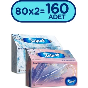 El ve Yüz Havlusu x 2 Paket 160 Yaprak