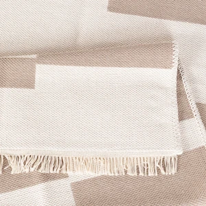 "homesteadart Rugs, Elegantwoven Koleksiyon Bej Pamuk-Polyester Kilim - Çift Taraflı ve Nefes Alabilir Yapıda, 30°c'de Makinede Yıkanabilir, Katlanabilir, Robot Süpürge Uyumlu - Çeşitli Ebatlar"
