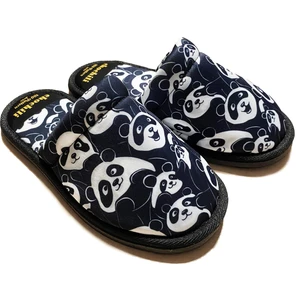 Unisex Panda Desenli Önü Kapalı Ev Terliği