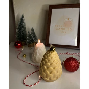 Yeyu Candles Çanlı Kozalak Mum Set
