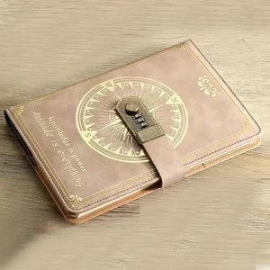 Cici Bears Cicibears A5 200 Sayfa Defter Kilitli Retro Şifre Defteri - Kahverengi (Yurt Dışından)