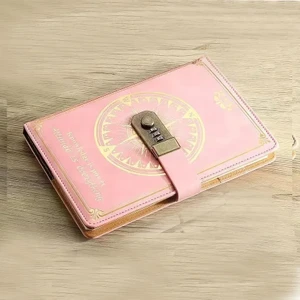 Cici Bears Cicibears A5 200 Sayfa Defter Kilitli Retro Şifre Defteri - Pembe (Yurt Dışından)