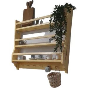 Kadir Albayrak Ahşapişçilik Ahşap Terek Duvar Rafı Kahve Köşesi Xl Boy