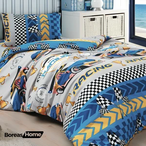 Boreas Home Blue Racer Pamuklu Ranforce Nevresim Takımı Tek Kişilik