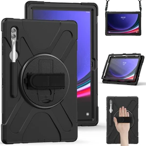 Samsung Galaxy Tab S9 Ultra 14,6" SM-910 Uyumlu Kılıf Defender Standlı Askılı Kılıf Yüksek Koruma