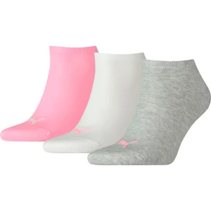 Siyah Sneaker Plaın 3p Beyaz, Pembe, Gri Unisex 3lü Yüksek Sneaker Çorap