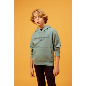 Erkek Çocuk Baskılı Kapüşonlu Sweatshirt B5489A823WN