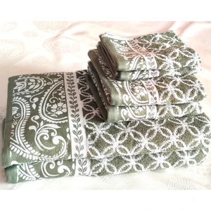Hediyelik, Çeyizlik , Ihraç Fazlası Özel Üretim Bukle Cotton Banyo-Mutfak  Havlu Seti (6'lı Set)