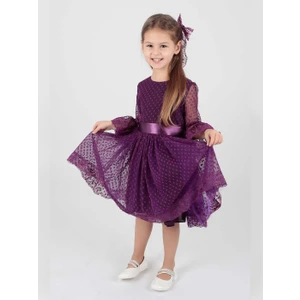 Ahenk Kids AHENGİM KIZ ÇOCUK ELBİSE KIZ ÇOCUK TOKALI ELBİSE KIZ ELBİSE TÜL DANTEL ELBİSE AK2209