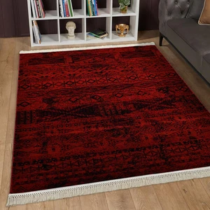 Giza Home Afgan Türkmen Otantik Desenli Bordo Oturma Odası Salon Mutfak Halısı 4722A_ZS72