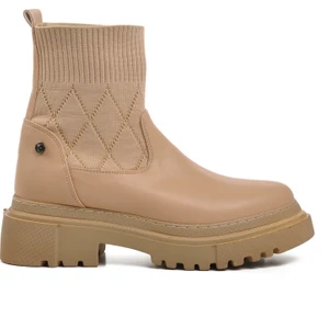 Pierre Cardin PC-52561 Krem Içi Polarlı Kadın Chelsea Bot