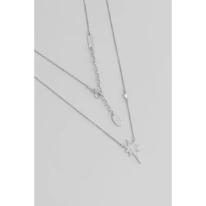 Işıldayan Bff 18 Ayar Beyaz Altın Kaplama 49 cm Gümüş Arkadaş Kolyesi