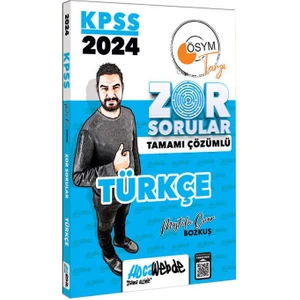 Hocawebde Yayınları 2024 KPSS Türkçe Tamamı Çözümlü Zor Sorular