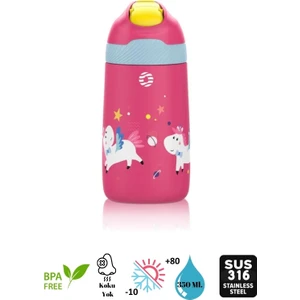 Paslanmaz Çelik Termos (Pipetli) - 350ML