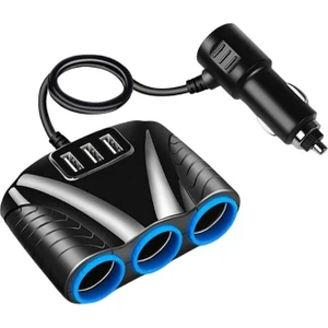 120W 10A 3lü Usbli Çakmaklık Çoklayıcı