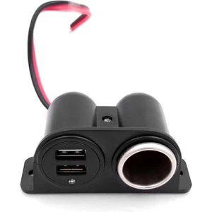 Çift USB Dişi Araç Çakmak Soketi