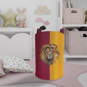 Mekta Home Bebek ve Çocuk Odası Aslan Desenli Oyuncak Sepeti