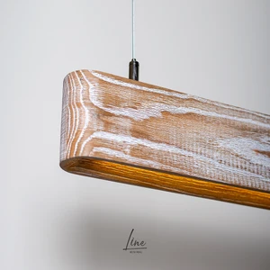 Line Minimal Soft Modern Ahşap Aydınlatma - Minimal LED Sarkıt Avize