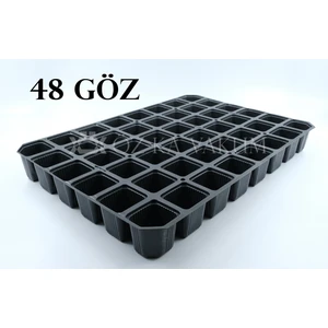 Vakum 48 Göz Kare Fidelik Fide Viyolü Fide Kabı (10 adet)