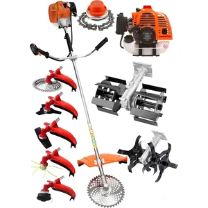 Dynamic Max 9 Hp Benzinli Çim Ot Biçme Yan Tipi Tırpan Bakır Sargı Full Set 6 Başlık 2 Çapalama Aparatı 4x4