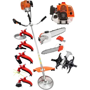 Dynamic Max 9 Hp Benzinli Çim Ot Biçme Yan Tipi Tırpan Bakır Sargı Full Set 7 Başlık 1 Çapalama Aparatı 4x4
